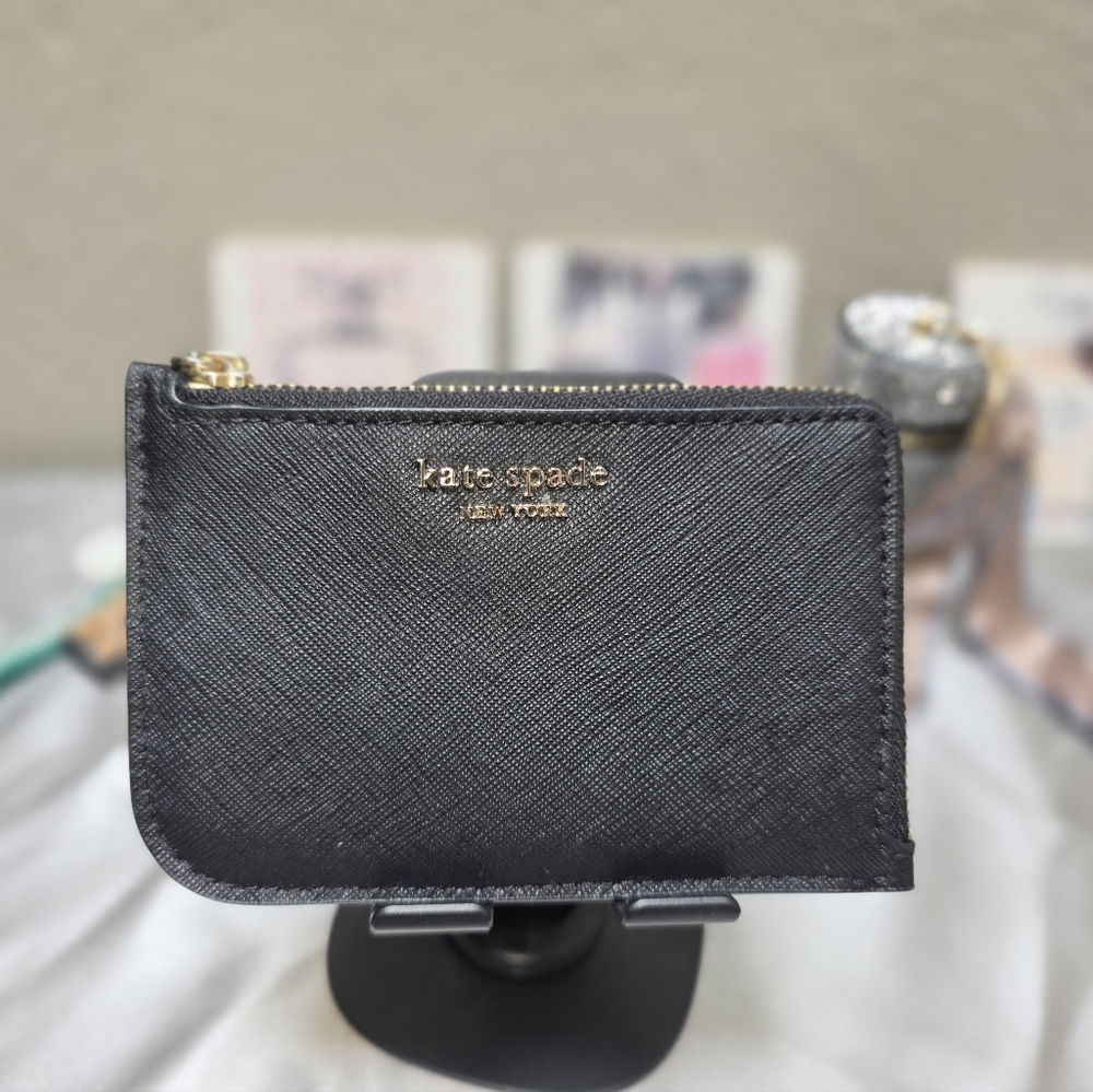 Kaye Spade Black Card Holder Wallet